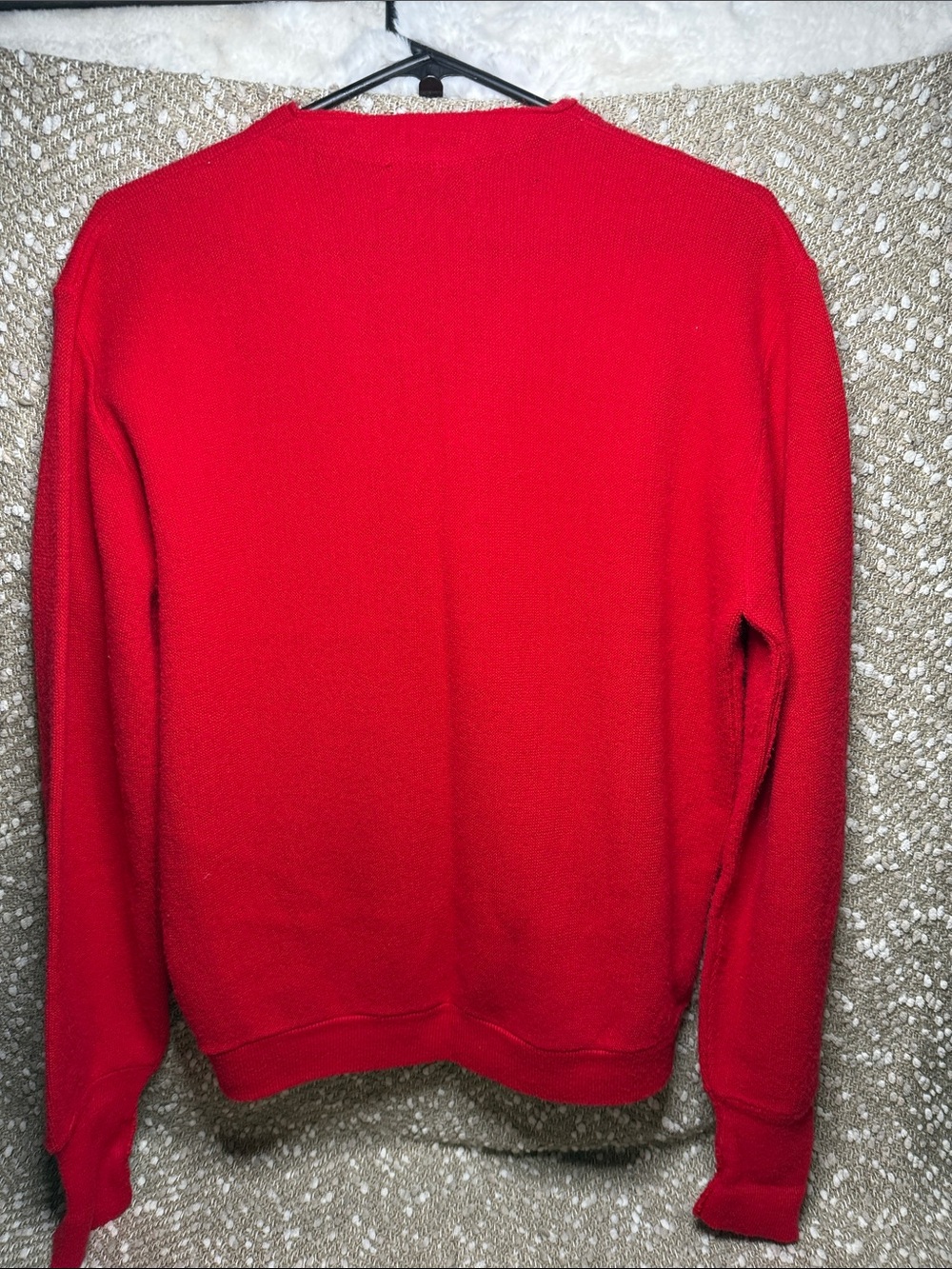 Lacoste Men’s Bright Red V-Neck Button Cardigan - Picture 4 of 4